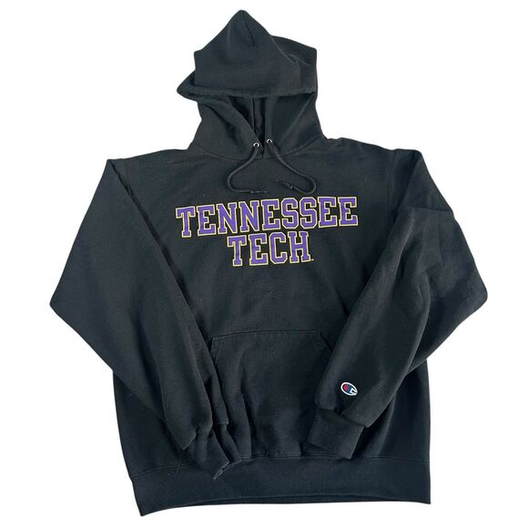 Vtg Y2K Champion Tennessee Tech University Graphic Hoodie Men’s Medium Spell Out - Picture 2 of 10